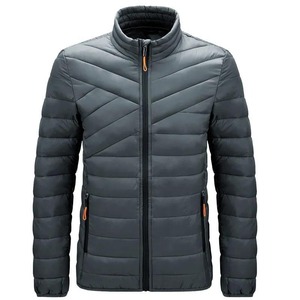 Men's All <b>Colours</b> Stand Collar Puffer Jacket Waterproof Reversible Windproof Zipper Closure Casual Winter Wear Wide-waisted - Product Image 2