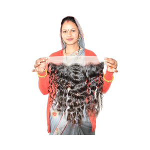 100% qualité bon marché cheveux humains indiens bruts frontal 13*4 extensions alignées sur les cuticules ondulées aucun traitement chimique à vendre par exportation - Product Image 6