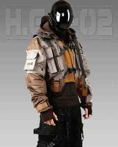 เสื้อแจ็คเก็ตเทคแวร์ผู้ชาย สไตล์ไซเบอร์พังก์ สตรีทแวร์  แบบมีฮู้ด  กระเป๋าหลายช่อง  ทรงคาร์โก้  กันลม  สไตล์ล้ำยุค  แนวนินจา  สำหรับคนเมือง - Product Image 2