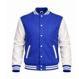 Veste universitaire personnalisée, corps en laine, manches en cuir, veste de baseball unisexe, veste de collège, OEM - Product Image 1