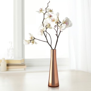 แจกันทองแดงพร้อมการจัดดอกกล้วยไม้สีขาว ของตกแต่งบ้านสไตล์มินิมอล - Product Image 1