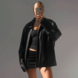 Servicio OEM, Chaqueta de Cuero Genuino para Mujer de Alta Calidad, MOQ Bajo, Chaqueta Oversize para Mujer, Nueva Llegada, Chaqueta de Cuero Más Vendida - Product Image 5