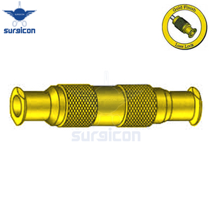 Adaptador de Transferencia Quirúrgico de Acero Inoxidable con Conexión Luer Lock de 3 cm / 1-1/4 Pulgadas, Acabado Dorado, para Jeringas y Liposucción - Product Image 4