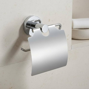 Porte-papier toilette mural moderne en acier inoxydable avec étagère supérieure, résistant à la rouille, support pour rouleau de papier toilette pour salle de bain - Product Image 6