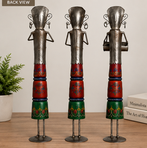 AK Brass Traditional Human Design Metal <b>Christmas</b> Decor Multi Color Finished Set Of 3 For Table Decor / <b>Christmas</b> Decor Accent - Product Image 2