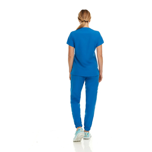 Hot Sale Hospitals Nursing Scrub Suits For Ladies Blue Color Regular Fit Anti-Bacterial Breathable <b>Doctors</b> Uniforms - Product Image 2