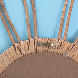 Sisu Handicraft Rabbit-Shaped Rattan Wall <b>Mirror</b> Handcrafted Rustic Design Easter Decor for Kids' Room Nursery Storage - Product Image 5