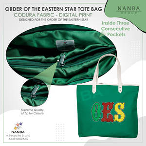 Sac fourre-tout vert OES en Cordura, sac à bandoulière en polyvinyle avec fermeture éclair, doublure en polyester, portefeuille assorti, matériau imperméable, emblème OES - Product Image 4