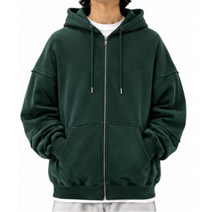 เสื้อฮู้ดดี้สตรีทแวร์โอเวอร์ไซส์ OEM ODM แบบยูนิเซ็กซ์ ผ้าคอตตอนฟลีซหนานุ่มสั่งทำได้ รับผลิตเสื้อผ้าแบรนด์ส่วนตัว ขายส่งจากโรงงาน - Product Image 1