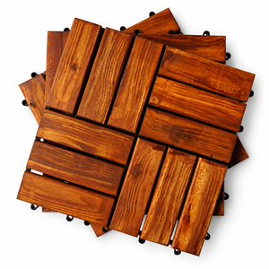 Baldosas de Madera de Acacia de Alta Calidad de 12 mm de Espesor, Diseño Moderno para Cocina, Uso en Exteriores, Superficie con Sistema de Bloqueo, Marca MAPLE LEAF, 3 Años de Garantía en PU - Product Image 1