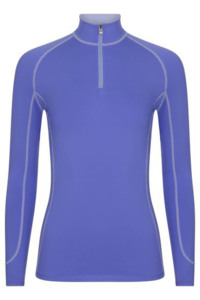 Horsekraft Women's Purple <b>Long</b> <b>Sleeve</b> <b>Base</b> <b>Layer</b> Top Zipper Closure for Riding Solid Color Slim Fit Equestrian Wear UV - Product Image 6
