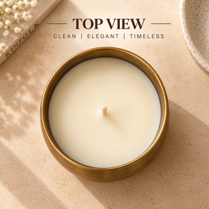 BuildtoSuit Classic Metal Container <b>Candle</b> Paraffin Wax Decorative Home Decor <b>Candle</b> 8.5 x 7.5 cm - Product Image 4