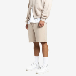 Shorts de sport décontractés pour hommes, 100% coton, tissu peigné, taille élastique, respirant, séchage rapide, anti-UV, course à pied, entraînement - Product Image 4