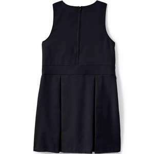 Uniforme Escolar Formal de Algodón 100% para Primaria, Vestido Negro Plisado para Niñas - Product Image 4