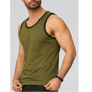 Débardeur sans manches rayé pour homme, col rond, tricoté, coupe décontractée, motif noir et blanc, style streetwear - Product Image 3