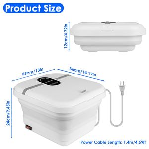 Massaggiatore Elettrico Pieghevole per Piedi con Funzione Riscaldante, Vasca Pieghevole e 8 Rulli Massaggianti - Product Image 6