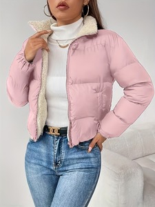 Chaqueta Acolchada Impermeable y Transpirable de Alta Calidad para Mujer, Diseño de Burbujas a la Moda, Cierre de Cremallera, Corte Corto - Product Image 1