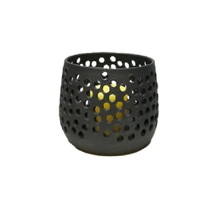 <b>Black</b> Iron <b>Lantern</b> With Cutout Pattern Portable <b>Candle</b> Holder Home Decoration Table Centerpieces Group Multiple <b>Lanterns</b> Decor - Product Image 2