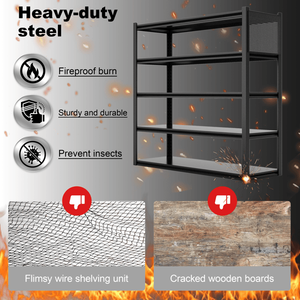 Scaffalature Industriali in Acciaio a 5 Ripiani per Garage, 183 cm (H) x 150 cm (L) x 61 cm (P), Regolabili, Capacità 1360 kg - Product Image 3