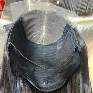 Perruque carrée lisse et droite en cheveux humains vierges vietnamiens, perruques Lace Front à pointes épaisses / Dentelle française sans colle - Product Image 2