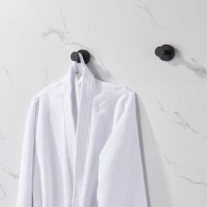 Gancio appendi asciugamani nero opaco con base rotonda e montaggio a vite per cucina, confezione da 2 pezzi - Product Image 4