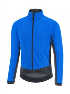 WOSAWE <b>Men's</b> Neon Yellow Full Sleeve Windproof Quick Dry <b>Cycling</b> <b>Jacket</b> with Color Blocked Design Polyester Multi-Material Blend - Product Image 5