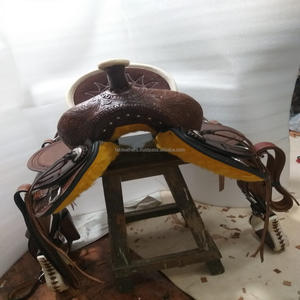 Selle de course Western Barrel Endurance en cuir véritable au design attrayant, disponible au prix de gros avec Tack Set - Product Image 5