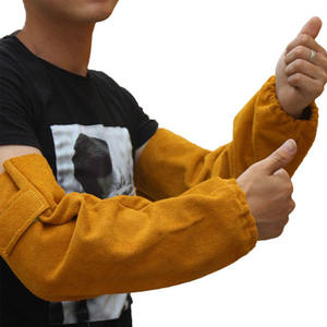 <b>Welding</b> Arm Sleeves Safety Product Working Product Cow Split Working Purpose Leather <b>Welding</b> Sleeves Flame Retardant Sleeves - Product Image 5