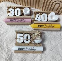 Ensemble de décoration de table en bois pour 50e anniversaire