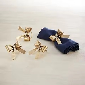 Ensemble d'anneaux à serviettes en métal au design classique, porte-serviettes élégant pour restaurant, réception de mariage, banquet, dîner et maison - Product Image 5