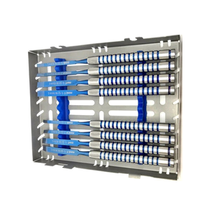 Kit de 8 instruments chirurgicaux en acier inoxydable pour la chirurgie implantaire dentaire : burins à os et osteotomes d'expansion de haute qualité - Product Image 5