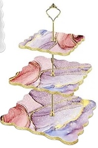 Soporte para pasteles de la más alta calidad para servir resina y herramientas de metal Placa redonda con soporte para pasteles de resina epoxi Pastel moderno y pasteles Stan - Product Image 5