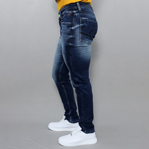 Jeans pour hommes Gex de qualité supérieure, best-seller, taille mi-haute, extensibles, bleu foncé - Product Image 5