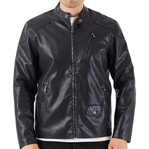 Jacket <b>Men</b> 100% Original Premium Quality Casual Leather Jacket XS Size Customizable High Fashion Solid Pattern Zipper Vintage - Product Image 2