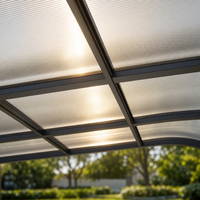 Abri de stationnement pour 2 voitures Angye, style villa moderne de luxe, avec cadre en alliage d'aluminium thermolaqué, auvent durable pour la protection solaire