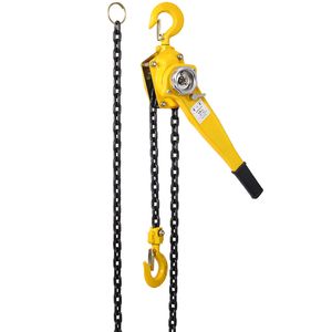 Heavy Duty 1 1/2 Ton 3300LBS Capacity Electric <b>Hoist</b> 5 FT Chain with Ratchet Lever Chain Block Lift P - Product Image 3