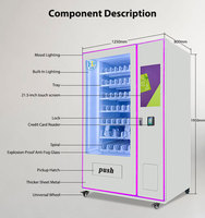 Distributeur automatique de bière et de collations intelligent et pratique, fonction SDK, paiement par pièces/billets/cartes de crédit, refroidissement thermoélectrique