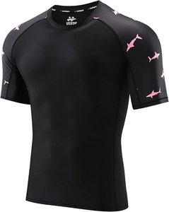 เสื้อรัดรูปแขนสั้นผู้ชาย แห้งเร็ว สำหรับออกกำลังกายและเล่นกีฬา - Product Image 1