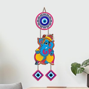 Shree Ganesha Evil Eye Nazar Battu Décoration murale pour l'entrée de la maison Décoration spirituelle Vastu - Product Image 2