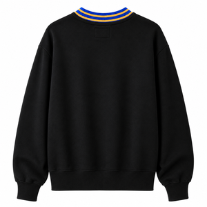 Sigma เสื้อสวมหัว Gamma Rho ของผู้หญิงเสื้อสเวตเตอร์คอกลมผ้าคอตตอนสีฟ้าและสีทองปักลาย - Product Image 4