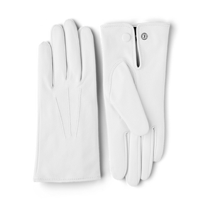 Gants en cuir blanc de qualité supérieure, finition lisse, gants de cérémonie pour hommes et femmes - Product Image 1