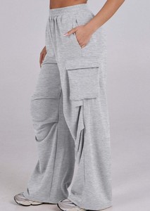 Autumn Casual <b>Large</b> Pocket Cargo Pants High Waist 100% Cotton <b>Canvas</b> Solid Full Length - Product Image 6