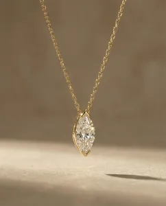 Elegante colgante de diamante cultivado en laboratorio, oro macizo de 10k, 14k, 18k, oro blanco, amarillo, rosa, color EF, VVS, VS, IGI, IDGL, joyería para mujer, regalo, fiesta - Product Image 2