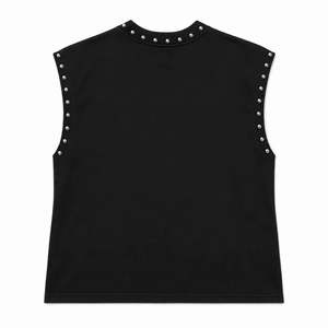 เสื้อกล้ามพิมพ์ลายกราฟิกตามสั่ง ผ้าเจอร์ซีย์คอตตอน 100% เนื้อผ้านุ่ม สไตล์ทันสมัย เสื้อยืดแขนกุด ใส่ได้ทั้งชายและหญิง ทรงพอดีตัว รับผลิตแบบ OEM - Product Image 2