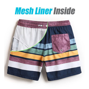 Shorts de bain décontractés pour hommes, couleur unie, 100% coton, respirants, séchage rapide, personnalisables, style streetwear, vente en gros - Product Image 4