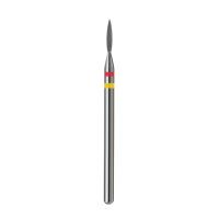 Fraise à ongles professionnelle Premium Diamond Sharp Flame 1,4 mm, grain rouge et jaune, pour manucure, pédicure et soin des cuticules, outil de polissage électrique