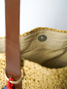 Bolso Boho de Moda 2026, Bolso de Hombro Bohemio de Rafia Tejida a Crochet de Diseñador, Superventas, con Asa de Cuero, Precio al por Mayor - Product Image 2