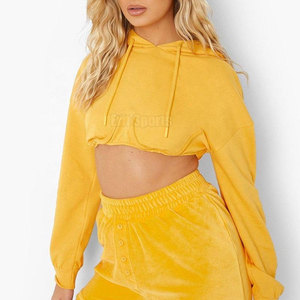 Premium Quality Winter Casual Eco-Friendly Croptop Hoodies Stylish Lightweight Design for Gym Training Wear Modern Fashion Look - Product Image 2