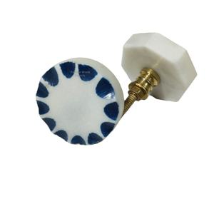 มือจับลิ้นชักตู้โลหะสีแดงหินอ่อนธรรมชาติอันสวยงามอุปกรณ์เฟอร์นิเจอร์ห้องครัวสำหรับตู้เสื้อผ้าและลูกบิดประตู - Product Image 1