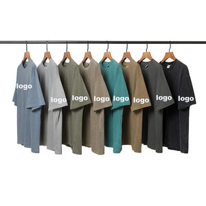 Camiseta Personalizada con Logotipo, 100% Algodón, Lavado Ácido, Hombros Caídos, Estilo Vintage para Hombre - Product Image 5